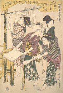 La fabrication de la soie - Kitagawa Utamaro
