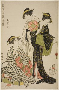 Fleurs de Yamashita (Yamashita hana), de la série "Concours de beautés contemporaines (Tosei bijin iro kurabe)"