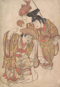 Garçons déguisés en Daikoku et Ebisu