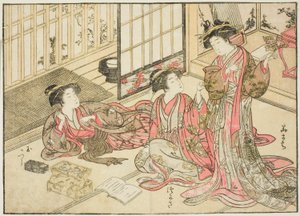 Courtisanes de Kado Daikokuya, du livre "Miroir des Belles Femmes des Quartiers de Plaisir (Seiro bijin awase sugata kagami)," vol. 2 - Kitao Shigemasa