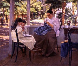 Sur la terrasse