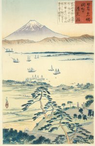 Vue du Fuji depuis la côte de Kiyomigata