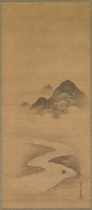Minamoto no Nakakuni rend visite à Lady Kogō - Kiyohara Yukinobu