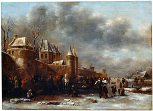 Un château au bord de la rivière, XVIIe siècle