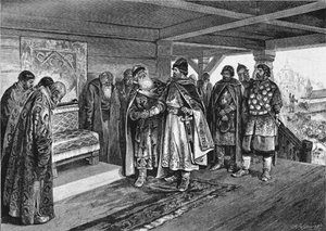 Iziaslav II Mstislavich et Viacheslav I Vladimirovich, 1890 - Klavdiy Vasilievich Lebedev