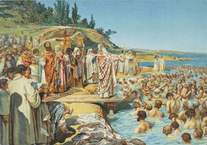 Le baptême des habitants de Kiev en 988