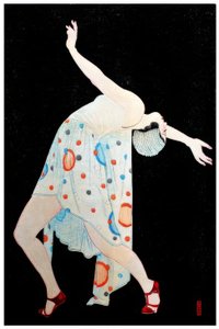 Fille moderne Art Déco dansant - Kobayakawa Kiyoshi