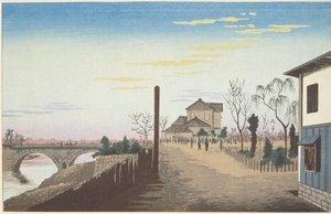 Le soleil levant vu depuis le pont Yorozubashi