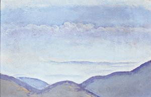 Berge - Mountains ... (huile sur carton) - Koloman Moser