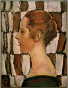 Portrait de jeune fille de profil