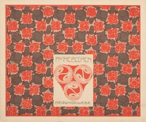 Tissu de soie à baies rouges - Koloman Moser