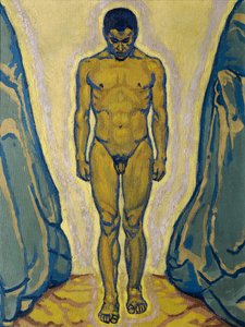 Nu masculin debout entre les rochers - Koloman Moser