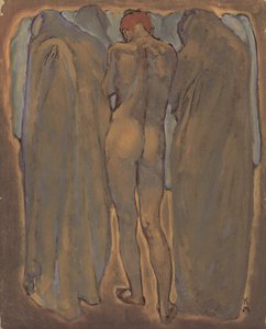 Nu féminin (oil on board) - Koloman Moser