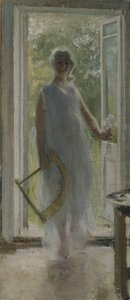 Une fille sur le seuil