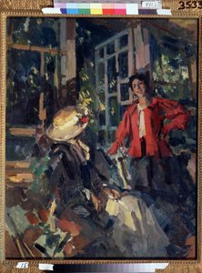À la fenêtre - Konstantin Alekseevich Korovin
