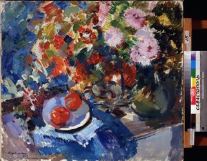 Asters et tomates - Konstantin Alekseevich Korovin