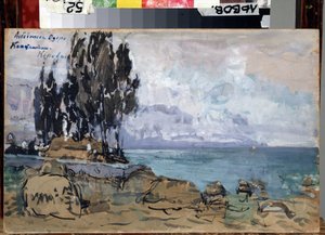 Projet de décor pour le ballet Le Lac des cygnes de Piotr Ilitch Tchaïkovski