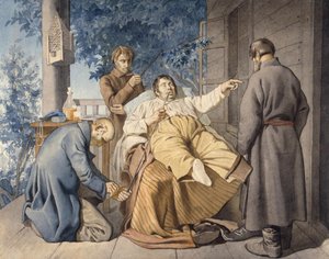 Propriétaire terrien et ses serfs, 1853