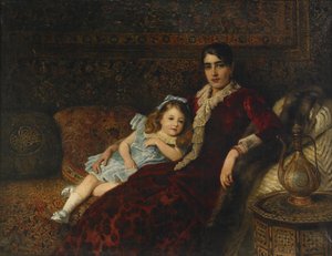 Intérieur avec mère et fille, 1884