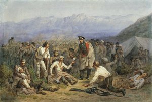 Après la bataille. Scène de la guerre de Crimée - Konstantin Nikolaevich Filippov
