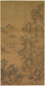 Marché de montagne, clair avec brume montante - Korea, Joseon dynasty