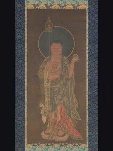 Rouleau suspendu de Kshitigarbha - Korean School