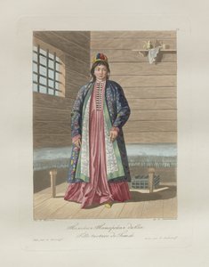 Fille tatare. De Les peuples de la Russie, 1812
