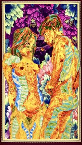 Une étreinte nue et éclatante