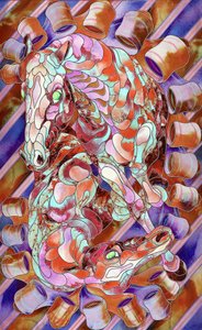 Des chevaux aux vitraux aux couleurs vives - Kostyantin Malginov