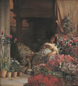 Une Vendeuse de Fleurs Florentine - Kristian Zahrtmann