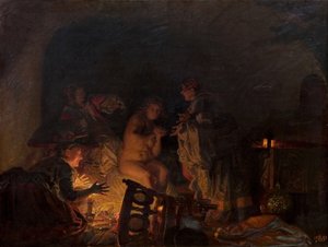 Leonora Christina déshabillée et fouillée par les servantes de la reine Sofie Amalie