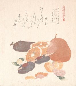 Oranges et kakis séchés, 19ème siècle