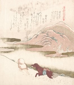 Paysage enneigé, 19e siècle - Kubo Shunman