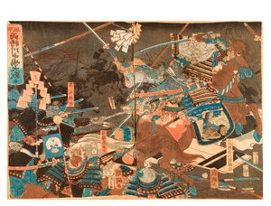 La Grande Bataille de Kawanakajima entre deux généraux