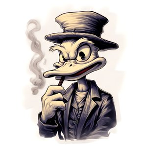 Picsou fumant un gros joint de marijuana 4