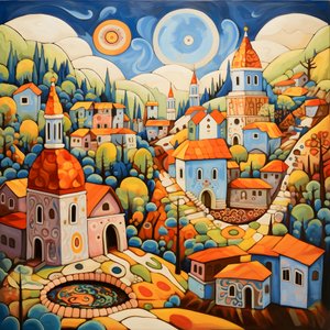 Village bulgare, église orthodoxe