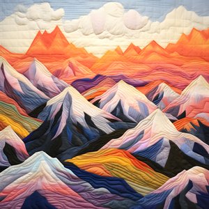 Chaîne de montagnes matelassée 1