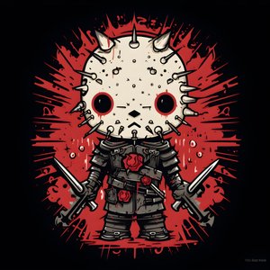 Hello Kitty en Pinhead Design de T-shirt 1