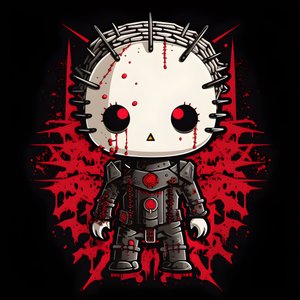 Hello Kitty en Pinhead Design de T-shirt 2