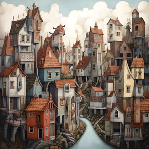 une ville de maisons couchées 4