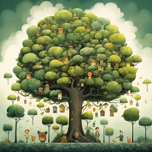 illustration pour enfants arbres 1