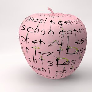 pomme encadrée avec des lettres II - Kurt Heppke