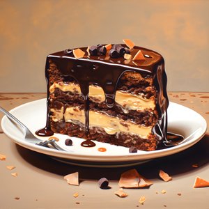 Gâteau au chocolat, caramel et rhubarbe 4