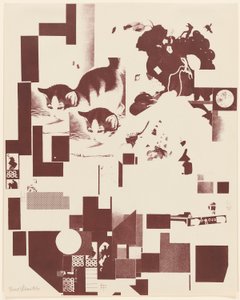 Sans titre, no. 5 de 6 du portfolio Merz 3. Kurt Schwitters 6 Lithos. Merz Mappe. Premier Portfolio de l