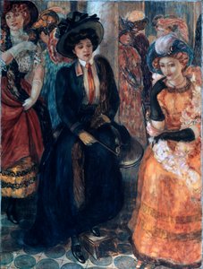 Dans un café - Kuzma Sergeevich Petrov Vodkin