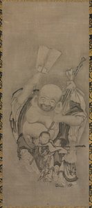 Hotei avec des Immortels taoïstes : Hotei, vers 1575-1600