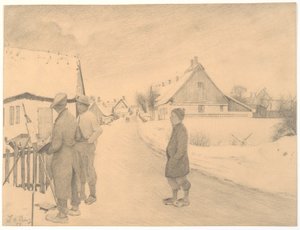 Le peintre dans le village - Laurits Andersen Ring