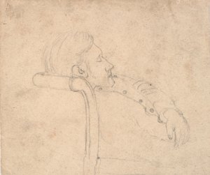 Homme endormi sur un canapé. Demi-figure - Laurits Andersen Ring