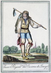 Jeune paysan des environs de Limoges - dans "Encyclopédie des voyages" par J. Grasset St Sauveur, Deron, Paris - L.F. Labrousse
