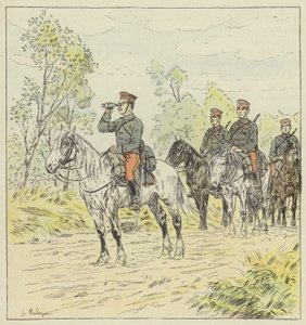 Cavalerie japonaise en reconnaissance - L. Malespine